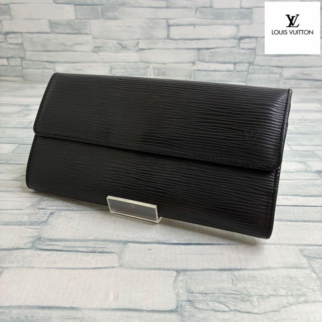 極美品　60 LOUIS VUITTONルイヴィトン　エピ 長財布　二つ折り財布