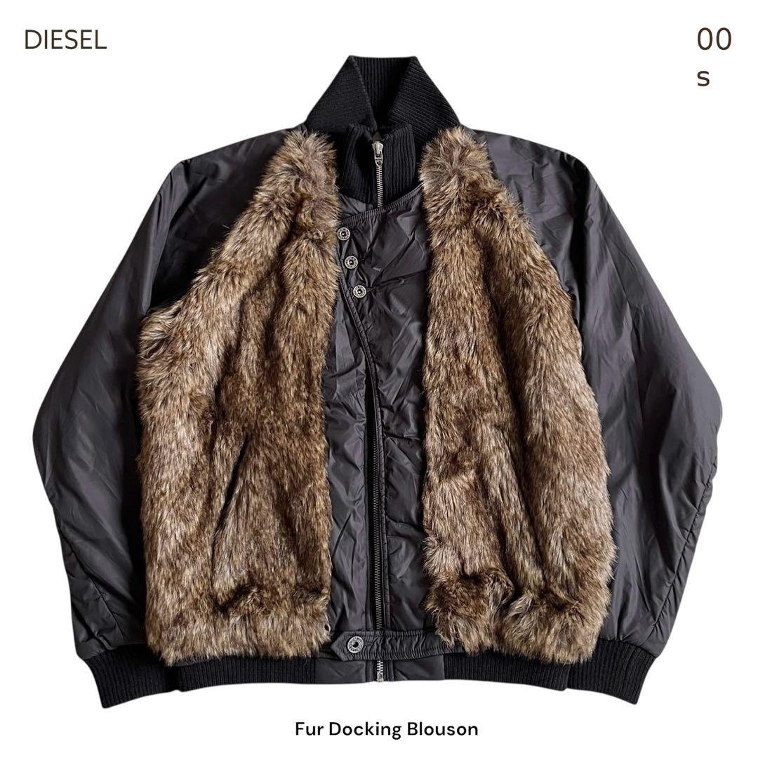 ジャケット・アウター 00s DIESEL Fur Docking Blouson Jacket