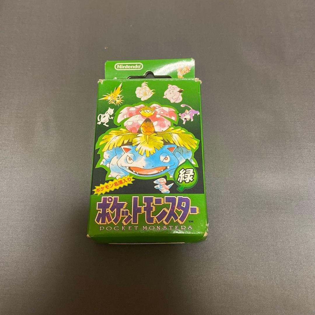 【箱あり】ポケモン　トランプ　カード　緑　初代